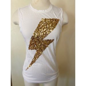 Lightning bolt muscle tee